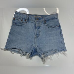 Levi's Wedgie Fit Denim Jeans Shorts Women Size 25 Blue 52360 0021